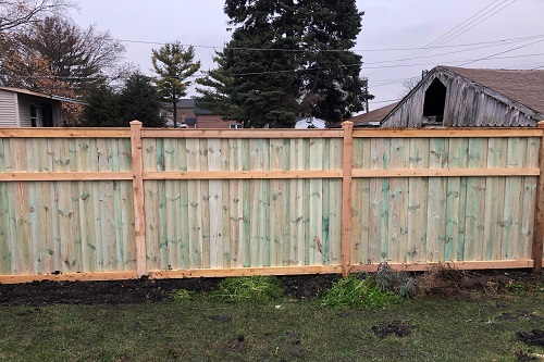 Cedar PostMaster fence installation in Mount Prospect IL