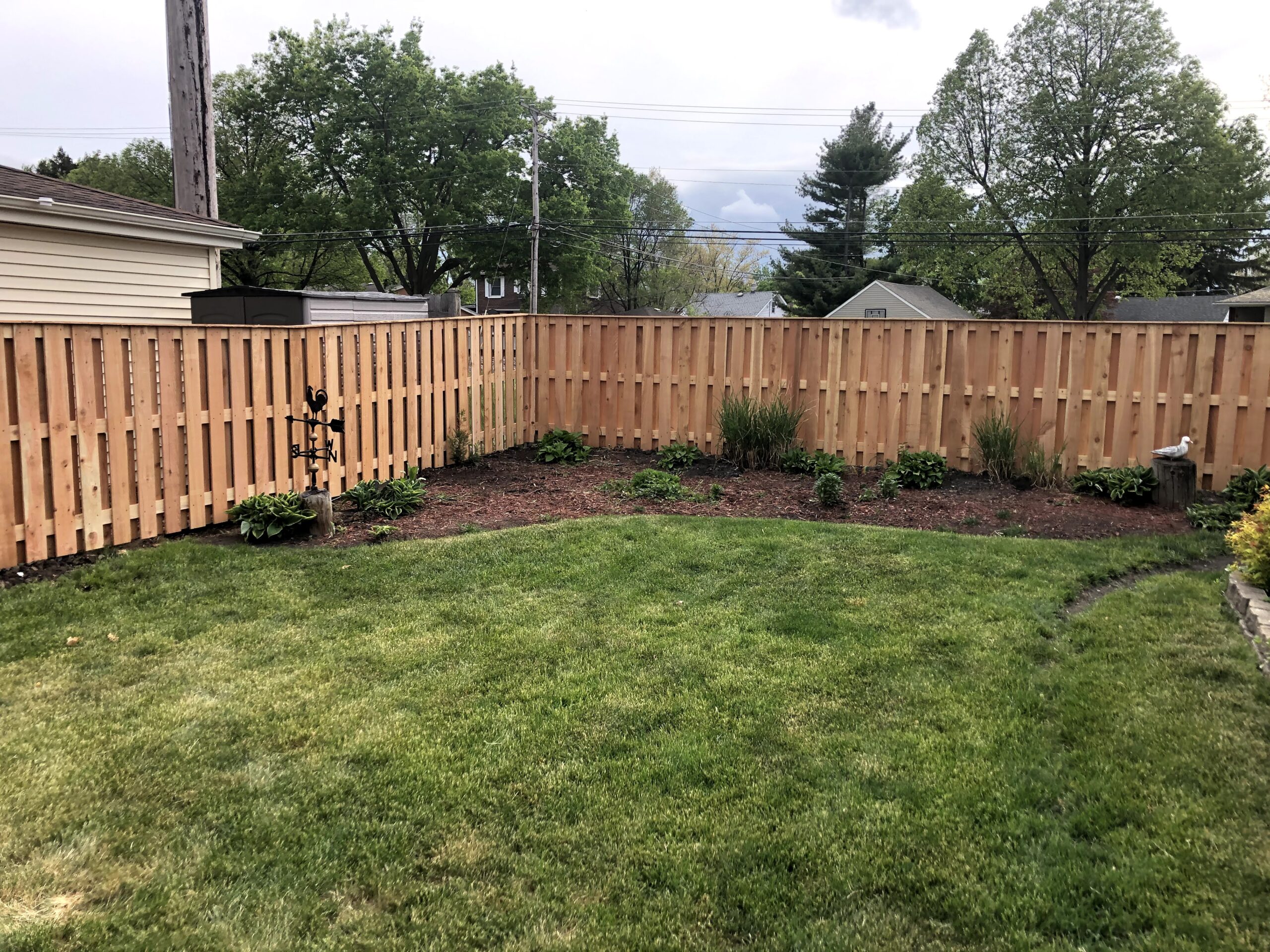 Cedar PostMaster fence installation in Mount Prospect IL